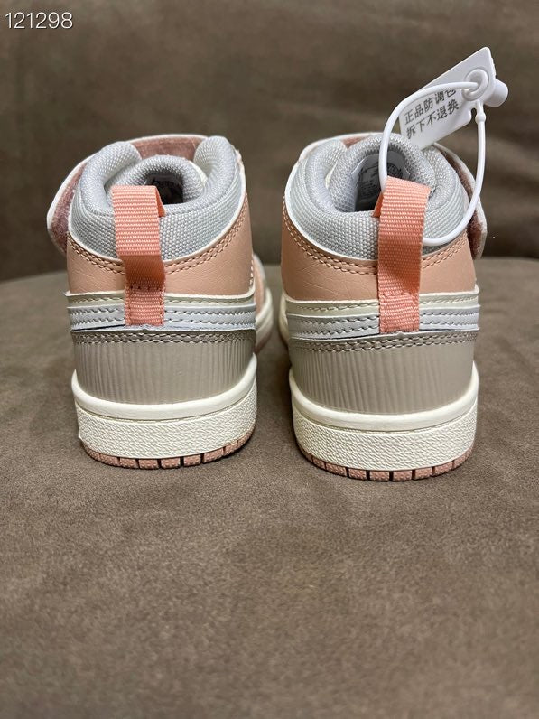 Joe's high-top Velcro children's shoes" light grey, peach"