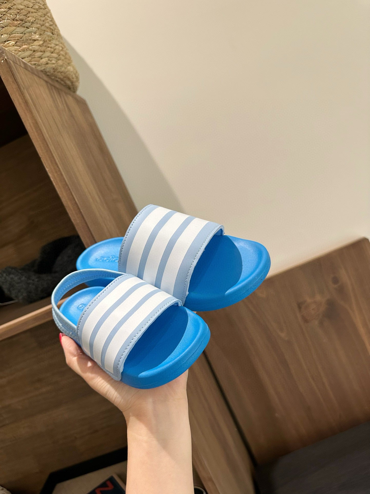 Adidas parent-child sandals" blue"