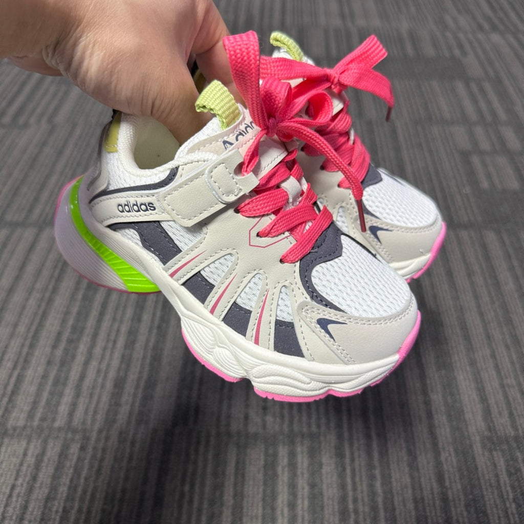Adidas dad shoes" cream, pink, gray"