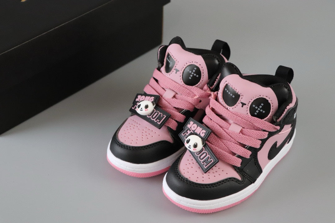 AJ Jordan Panda Light Shoes" black, pink"