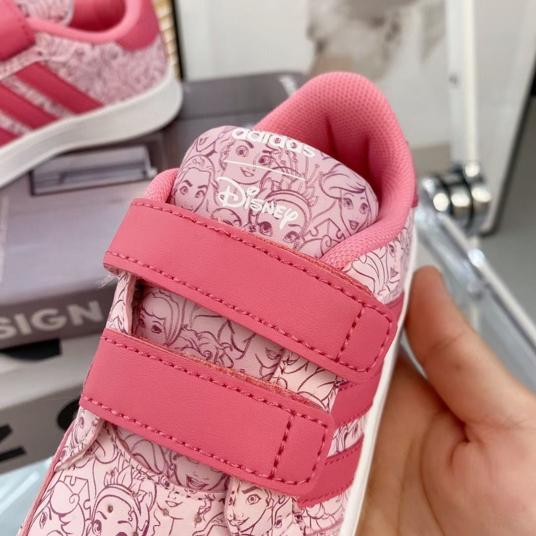 Adidas co-branded Velcro children's shoes" white, pink"