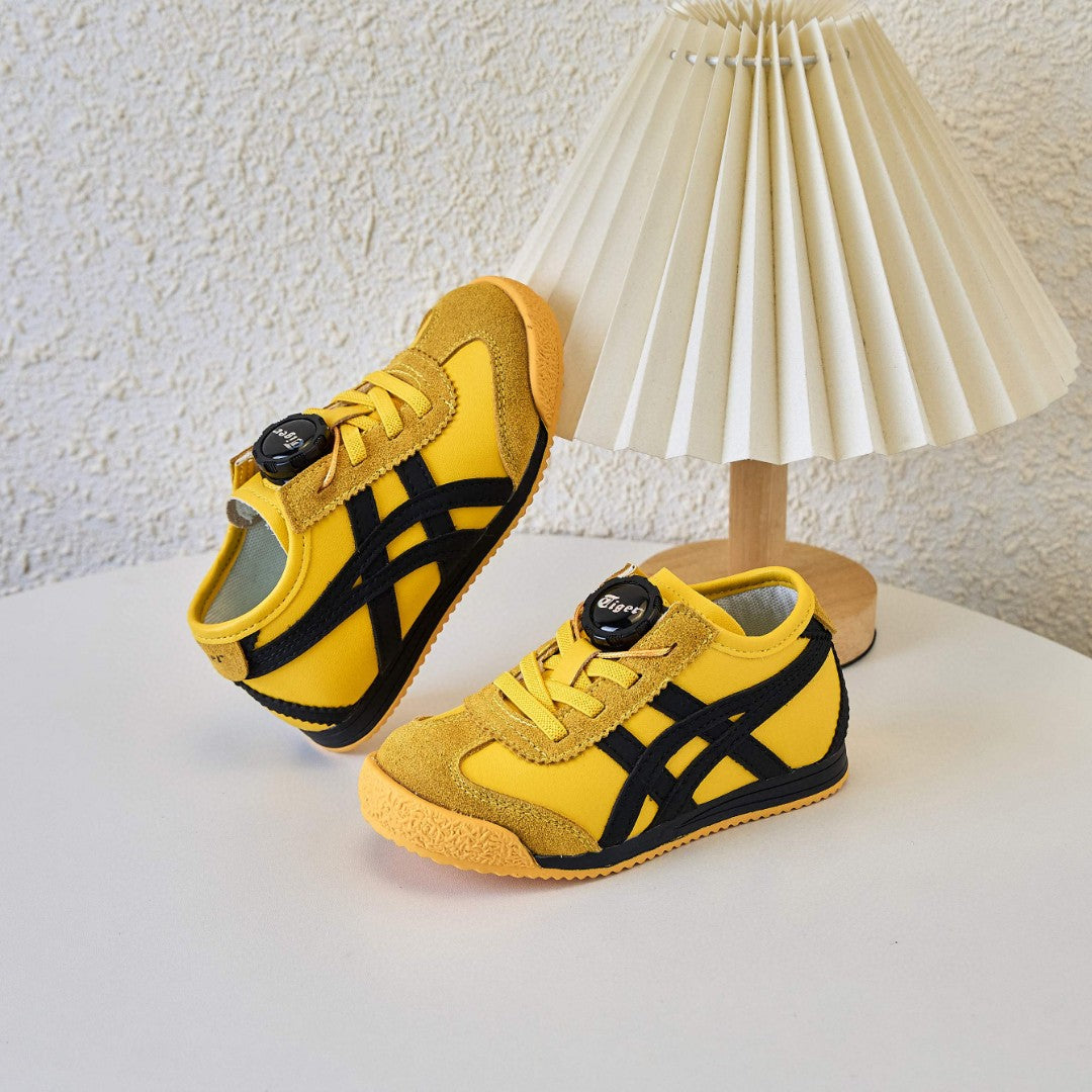 ASICS Tiger MEXICO 66 Swivel Buckle Kids Shoe" yellow"
