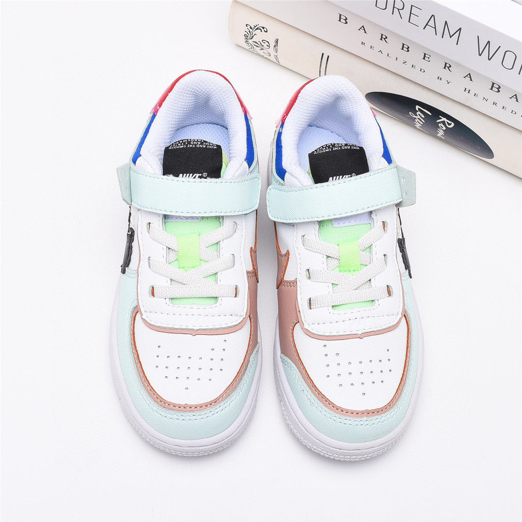 Air Force Macaron Velcro " white, sky blue"