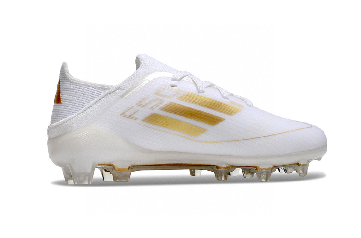 Adidas F50 knitted waterproof football shoes" white"