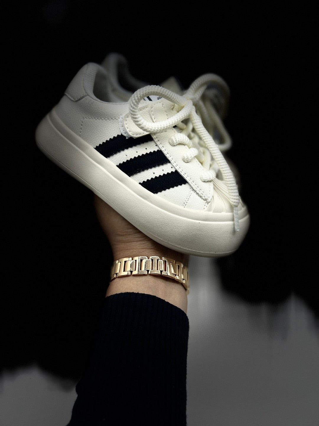 Adidas cute shell toe spring soft bottom sneakers " white"