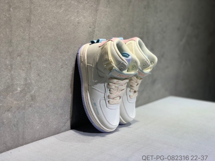High-top Macaron Air Force" white"