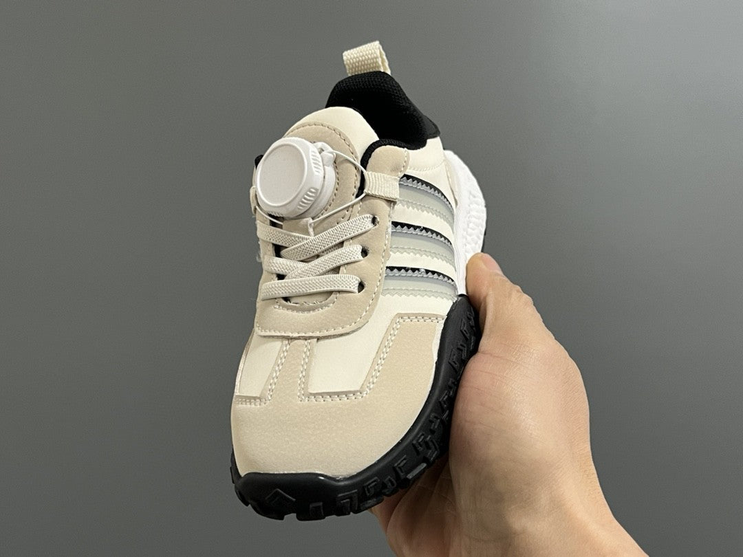 Adidas lock buckle children's dad sports shoes" cream, white"