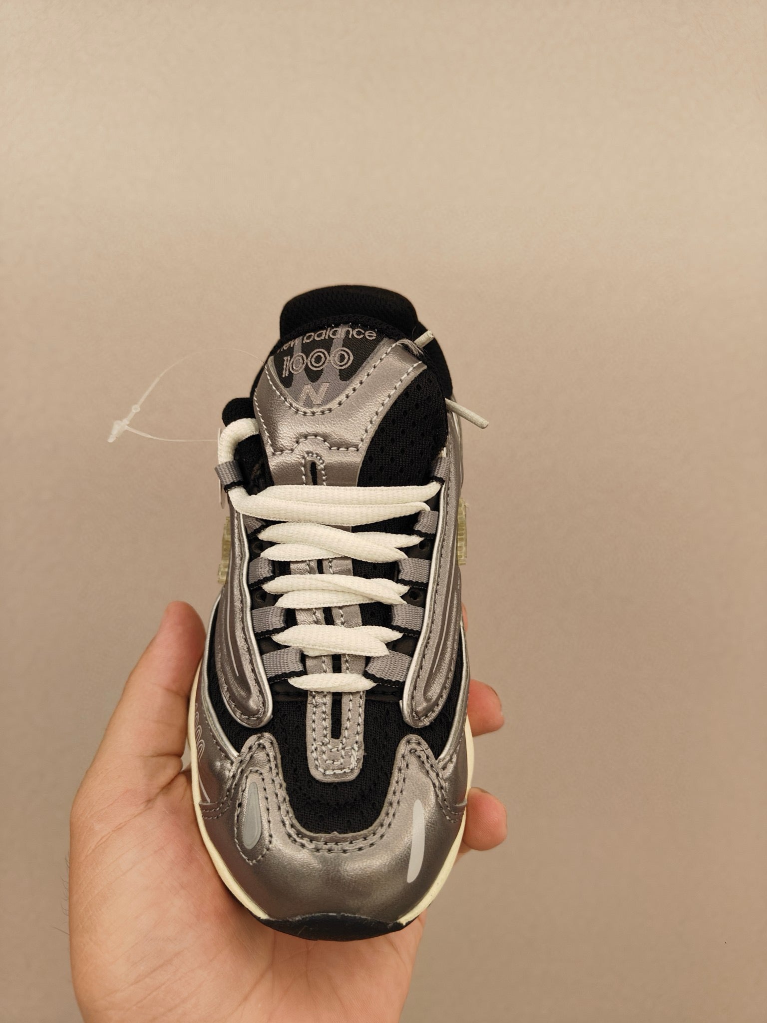NB1000 lace-up children's shoes" silver"