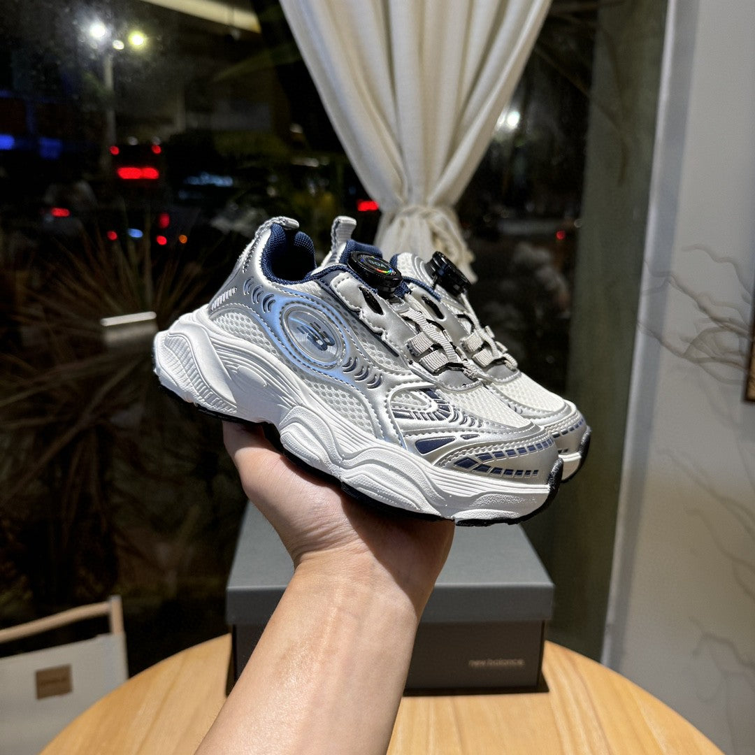 NB New Balance Retro Daddy Style Casual Sports Running Shoes" silver"