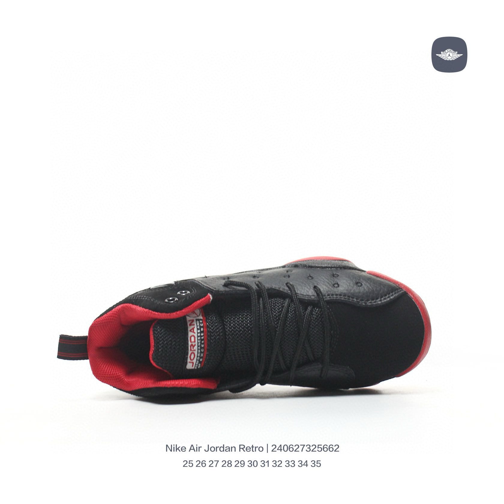 AJ13-1/split leather'  black, red"