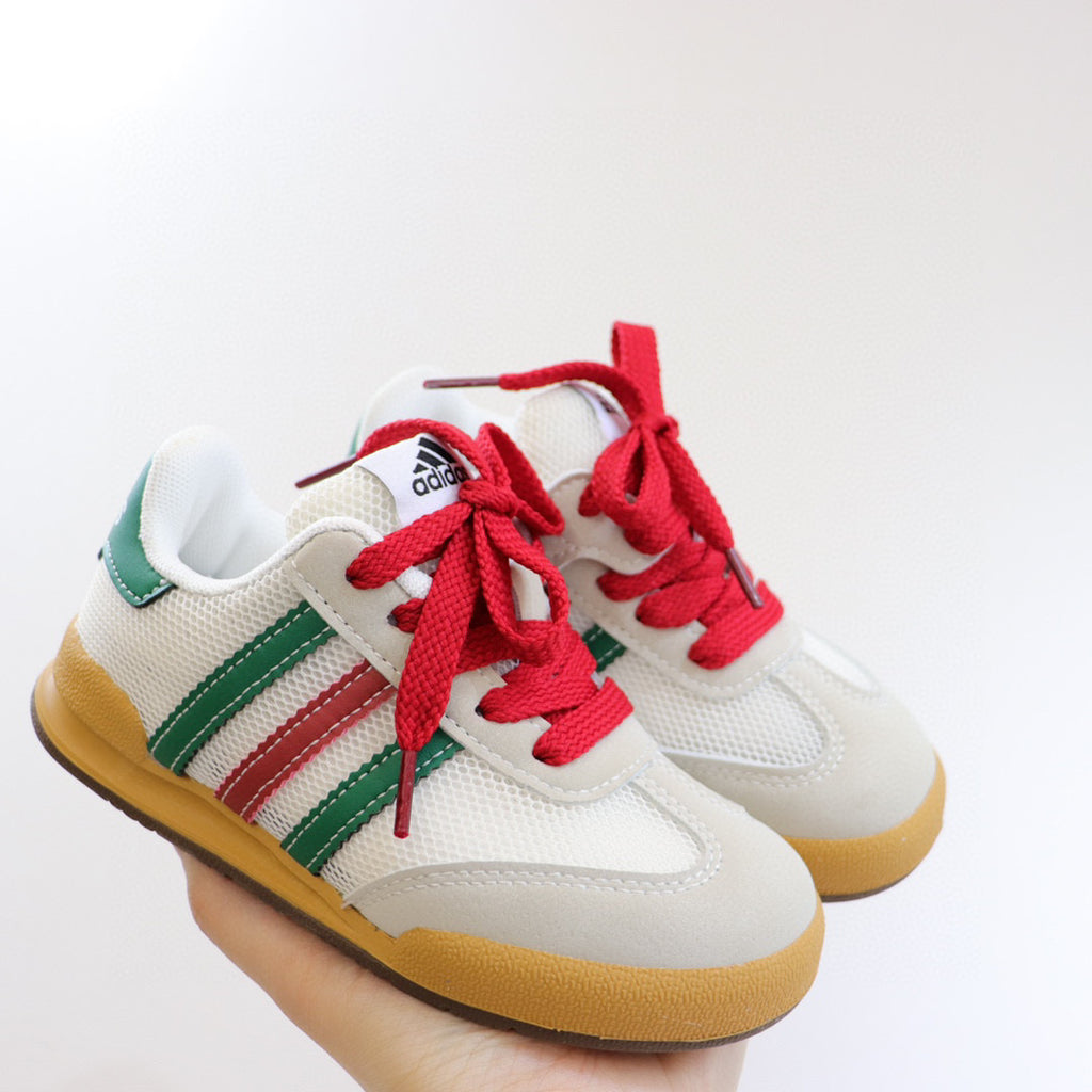 Adidas training hollow mesh panel shoes" white"