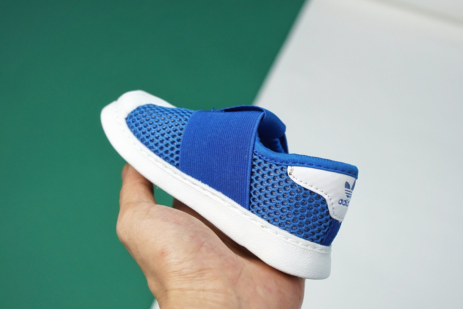 AD one-step soft shell mesh bandage shoes" sky blue"
