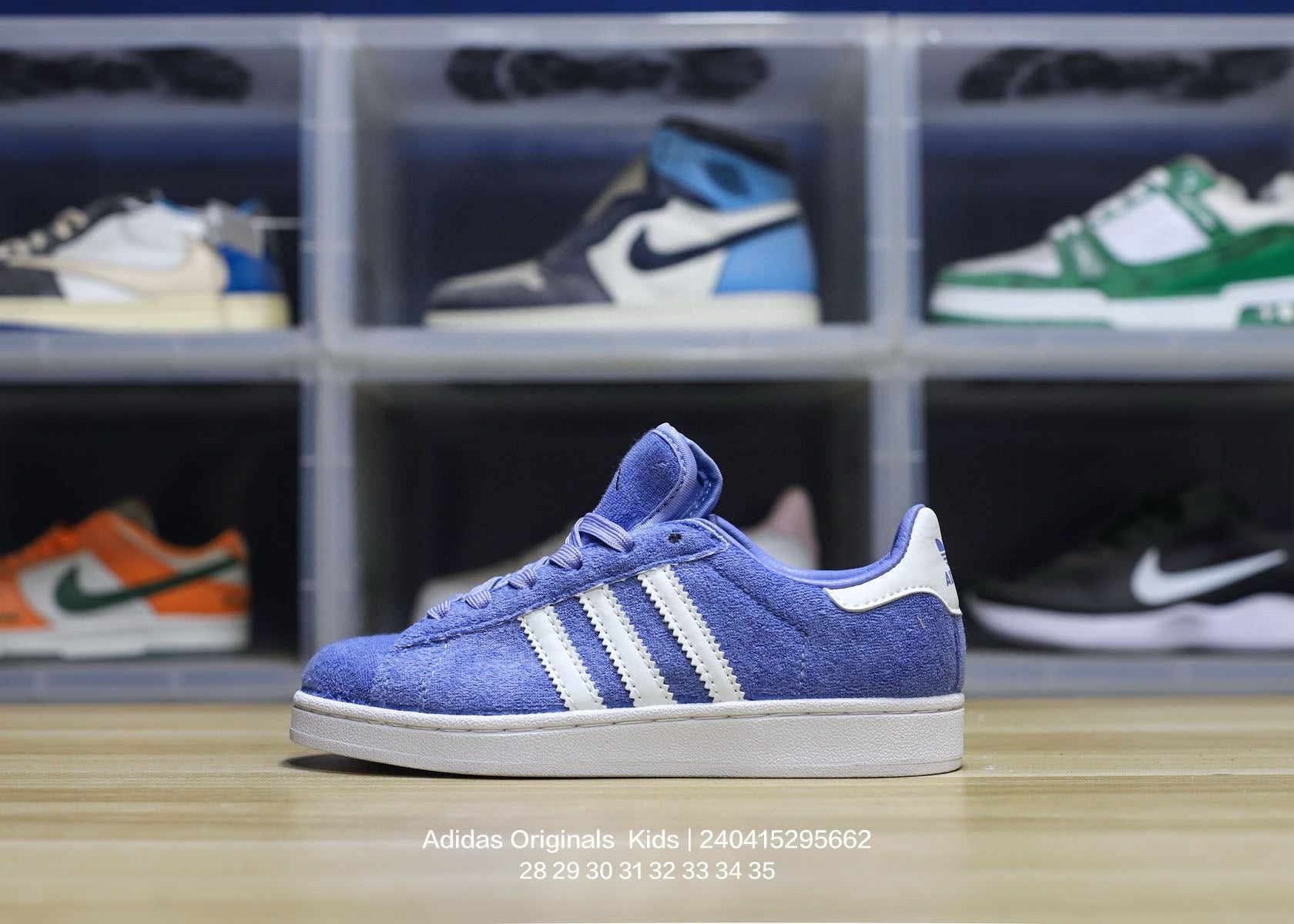Adidas clover pig leather sneakers " blue"