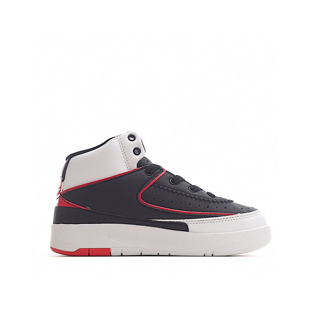 Jordan 2 retro running shoes for kids " white, black"