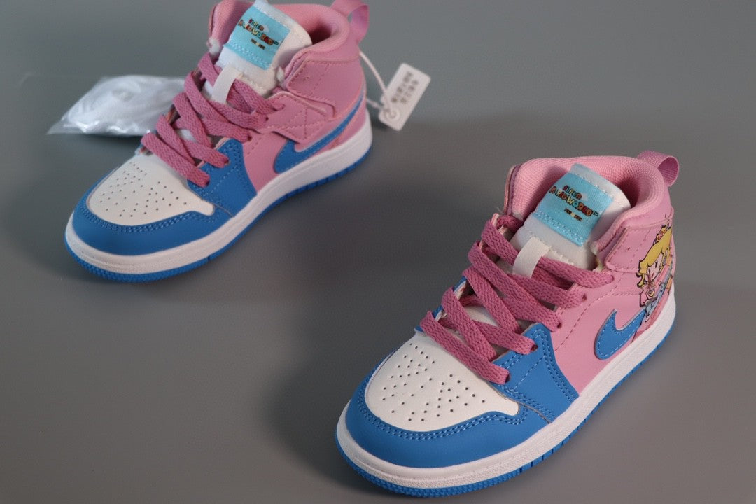Jordan Air Jordan 1 Super Mario" blue, pink, white"