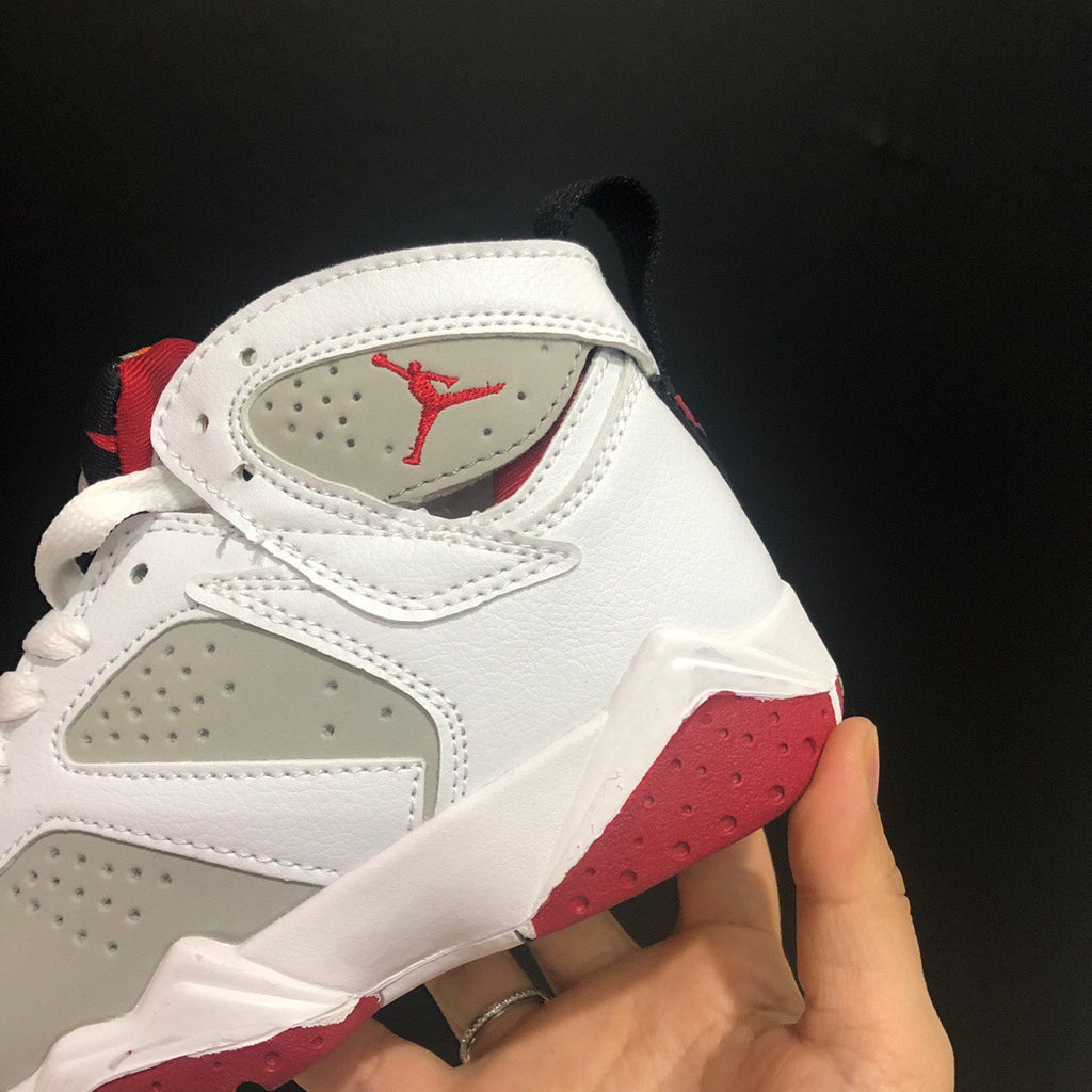Jordan 7" white, gray, burgundy"