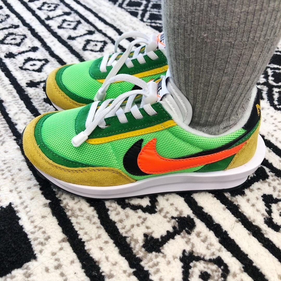 Nike Waffle Casual Jogging Shoes Deconstructed Double Hook