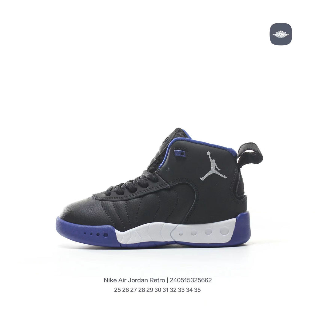 Jordan Retro-combat basketball shoes " black, blue"