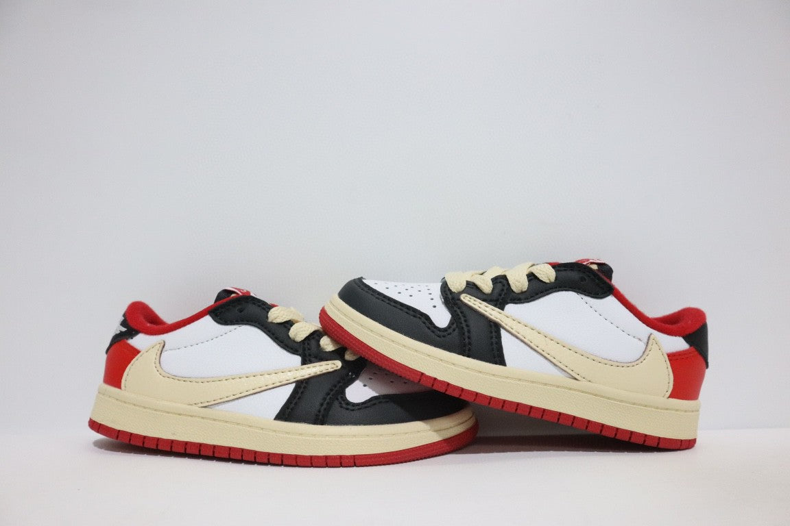 Jordan low-top hook series" white, black, cream ,red'