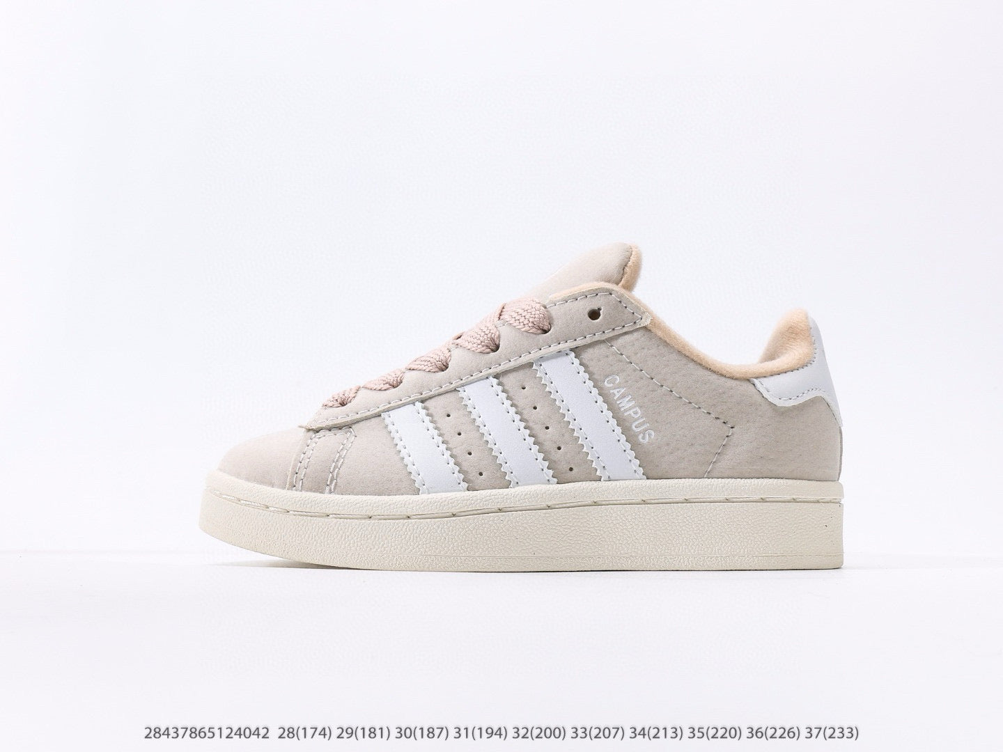 Adidas bread Dexter lace-up pig leather sneakers light pink"