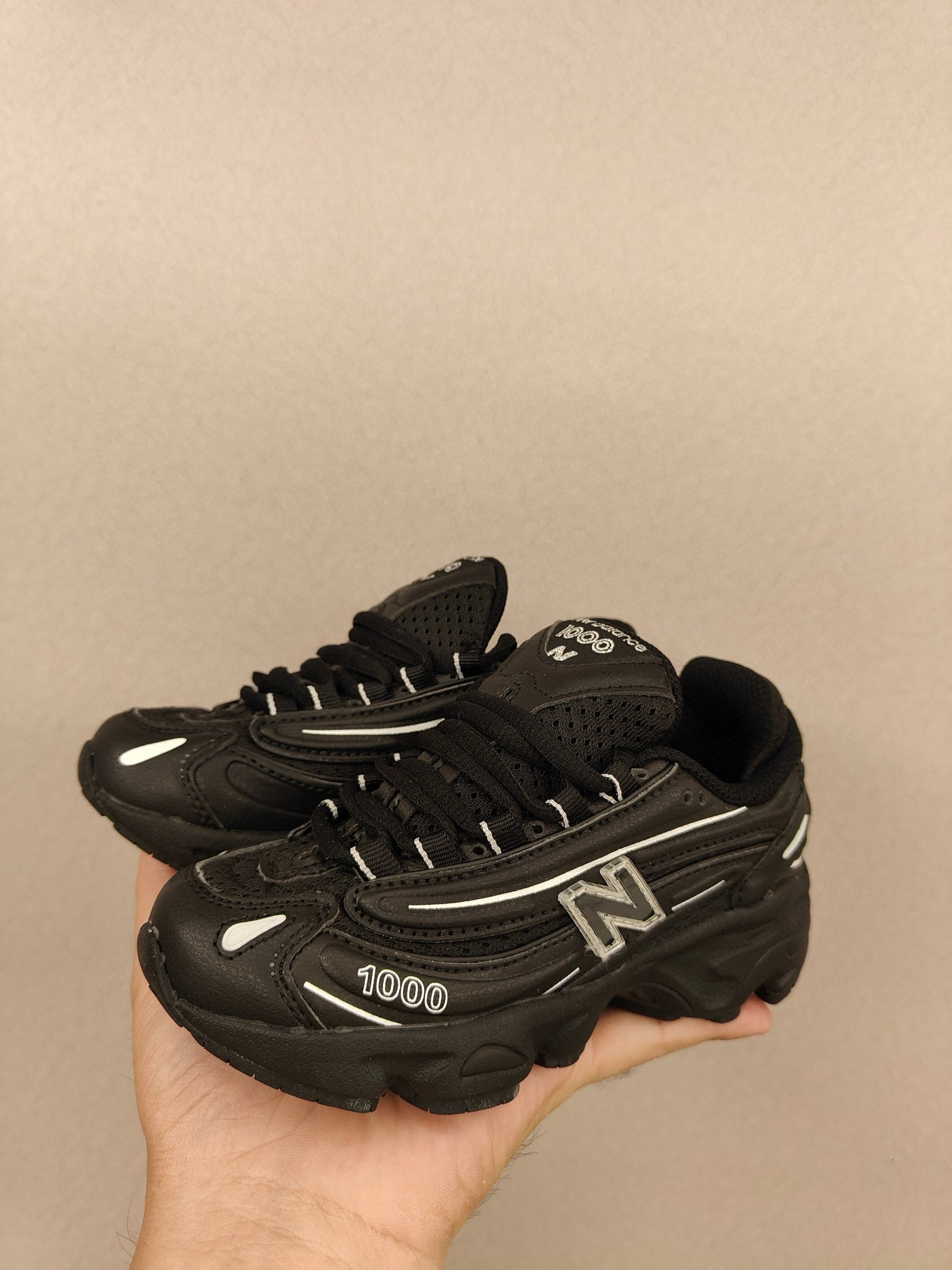 NB1000 lace-up children's shoes" black"