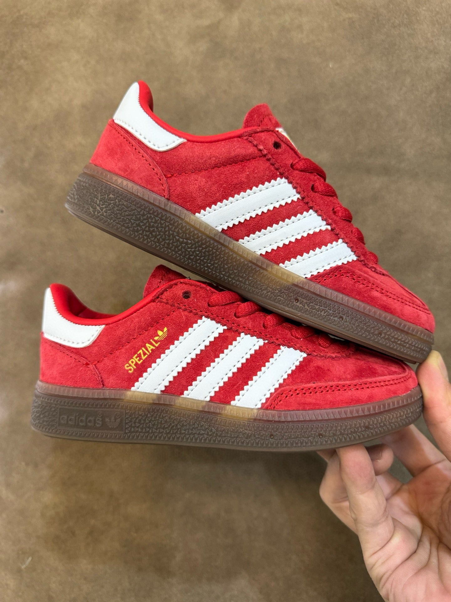 Adidas training 3 generation pig leather children's shoes" red"