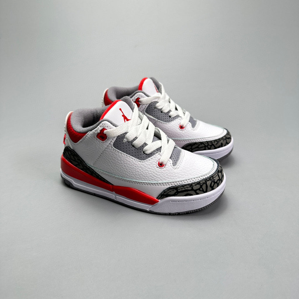 Jordan 3 children's shoes" white, red"