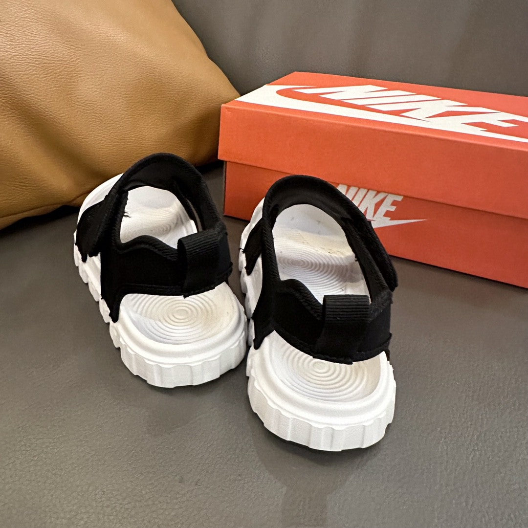 NK cute little closed toe mesh sandals" black"