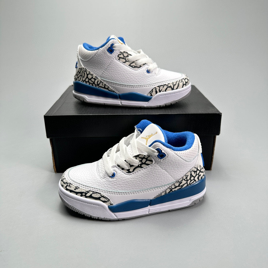 Jordan 3 children's shoes" white, blue"