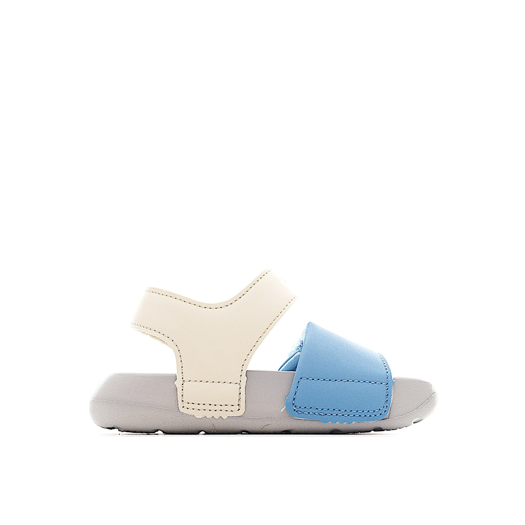 Velcro children's shoes" "light beige and light blue"