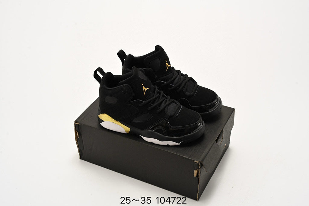 Jordan Fltclb91 series basketball shoes" black, gold"