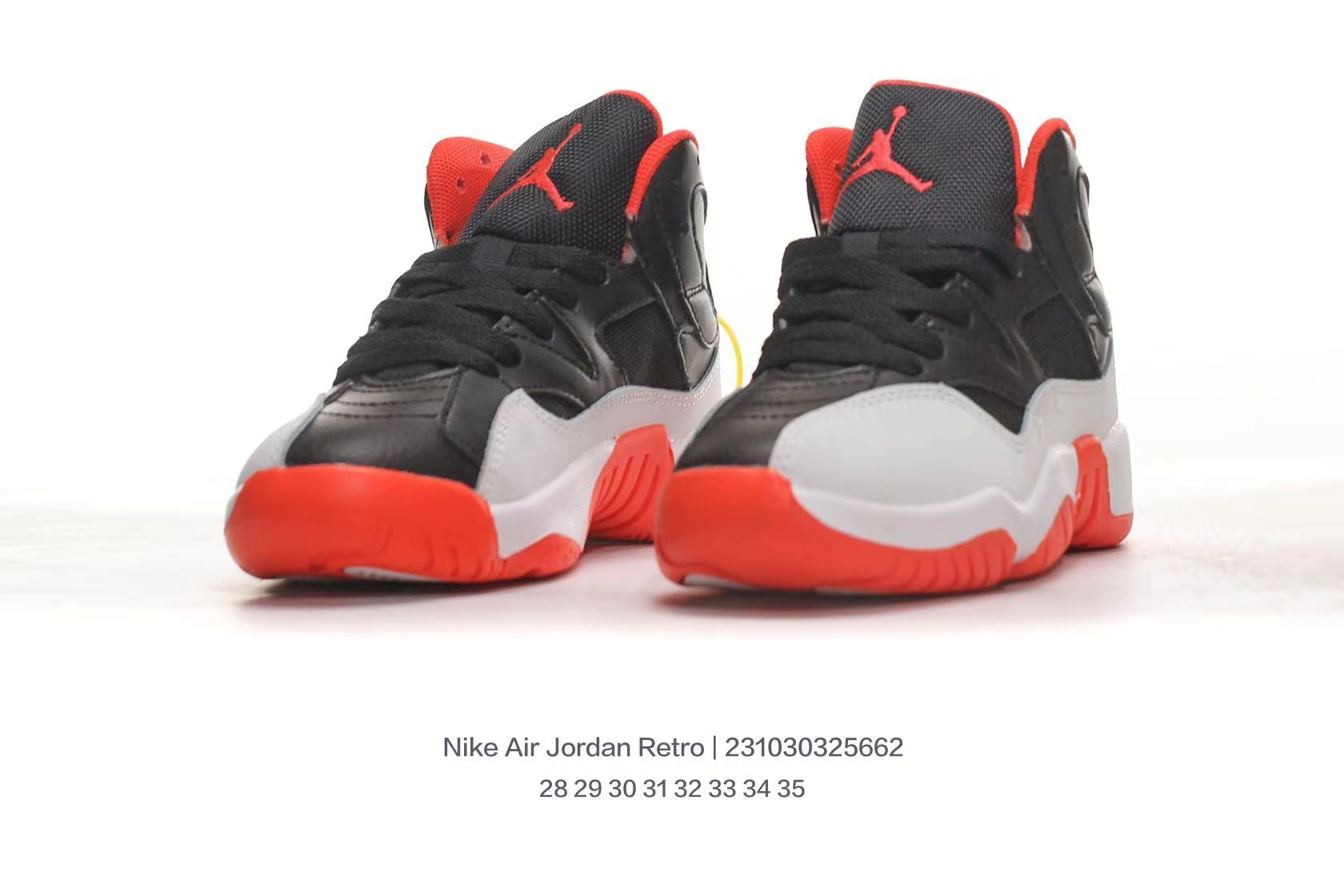 Jordan 612 series" black, red, light gray/ white"