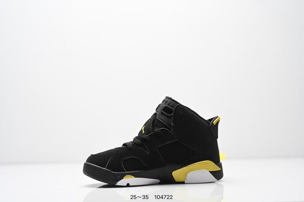 Joe 6 split leather children's shoes "black, yellow"