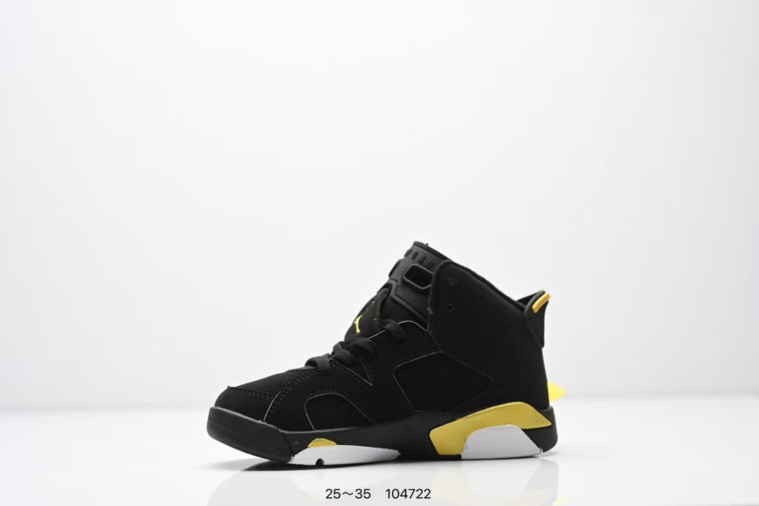 Joe 6 split leather children's shoes "black, yellow"