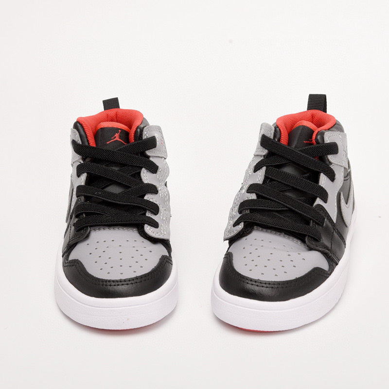 Jordan high top inner Velcro elastic band children's shoes" gray, black"
