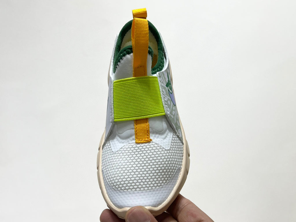 Nike's new barefoot slip" white, green"