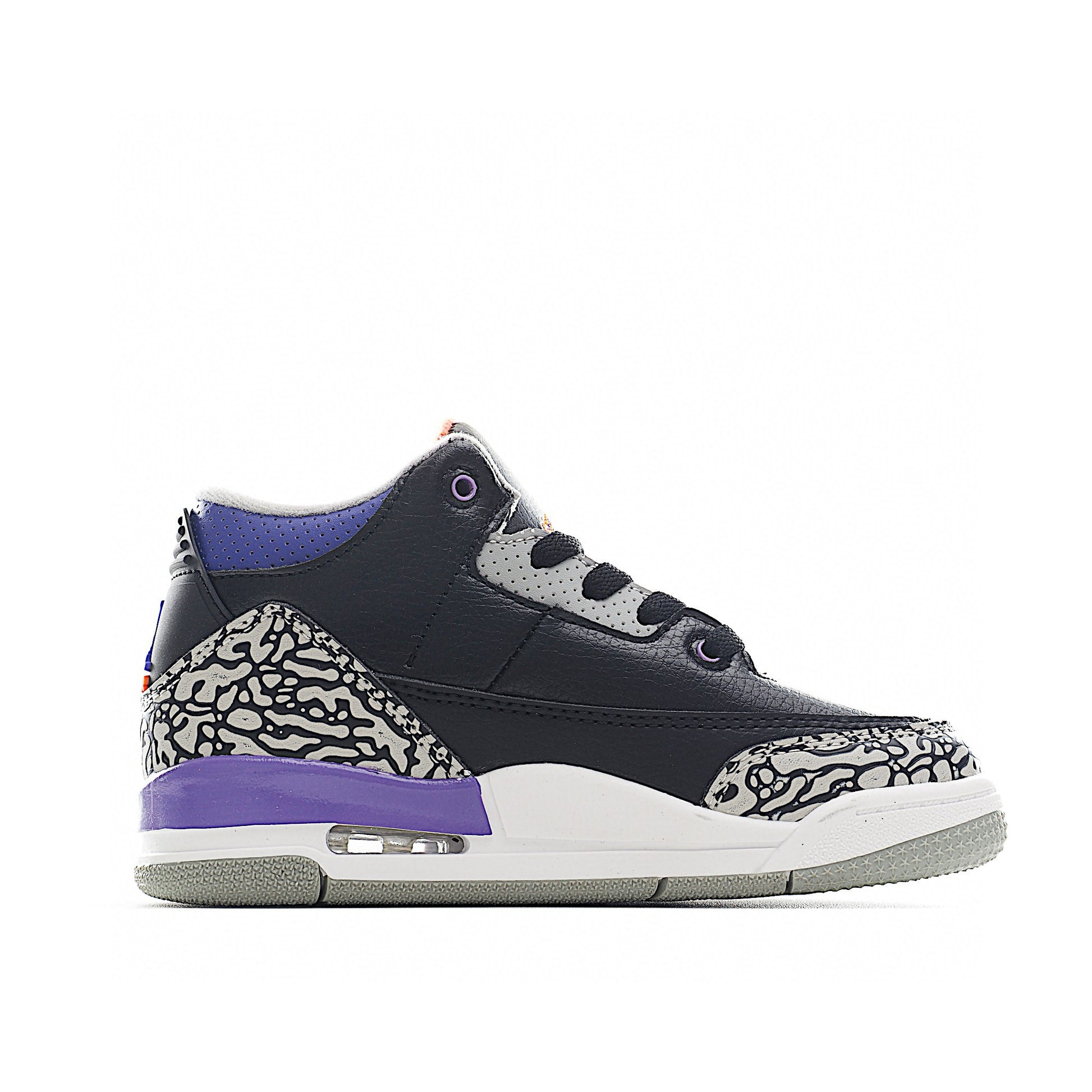 Joe 3 air cushion bottom children's shoes" white, black, purple, blue"