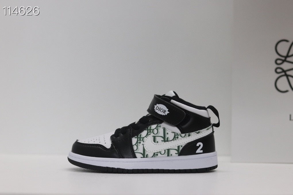 Joe's high-top Velcro children's shoes" white, black"