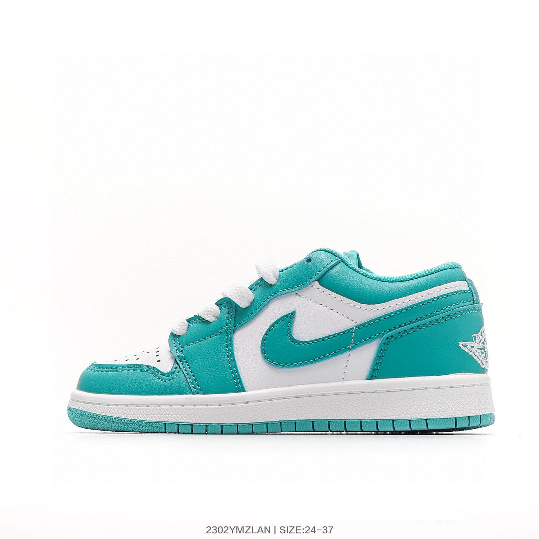 Joe 1 low-top hook series children's shoes" Turquoise, white"