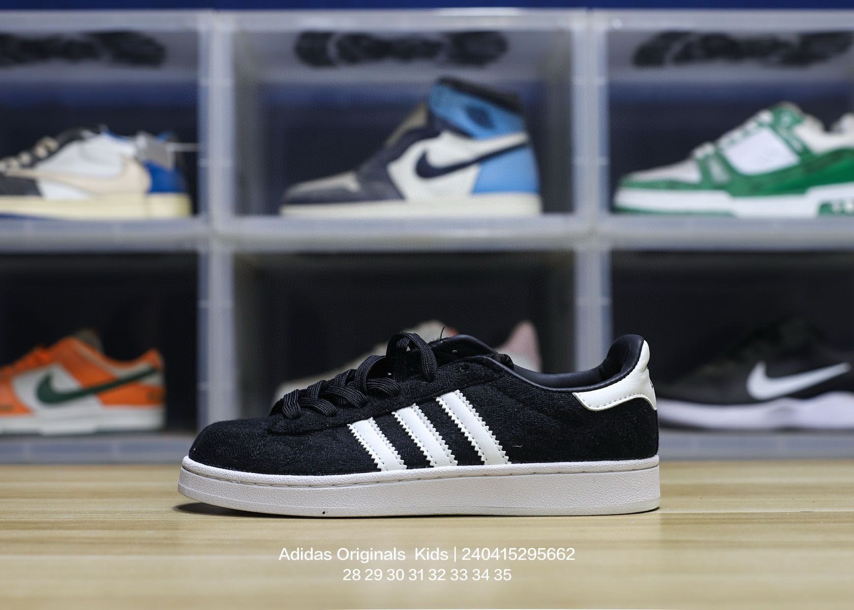 Adidas clover pig leather sneakers " black"