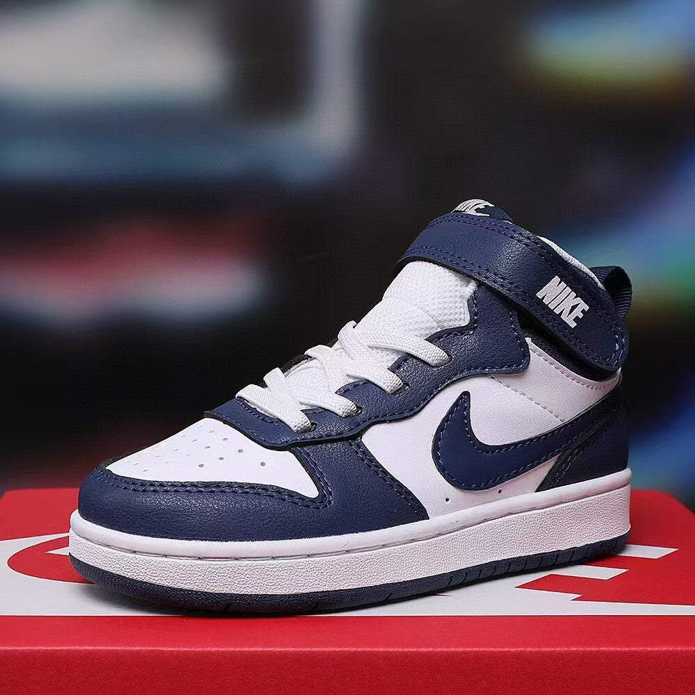 Air Force workwear mid-cut Velcro" white, Navy"