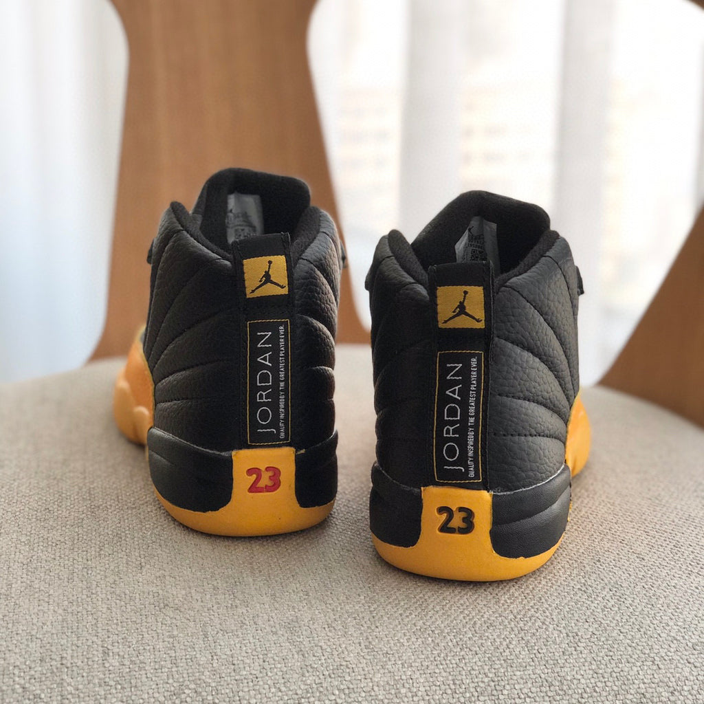 Joe 12 high quality children's shoe" black and a vibrant orange"