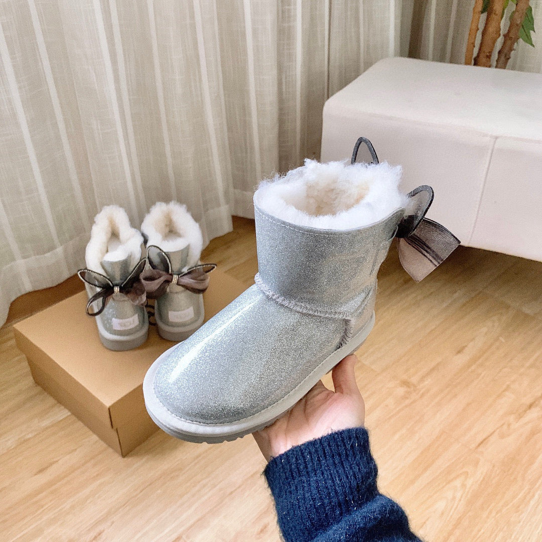 UGG Bear Snow Boots  " silver"