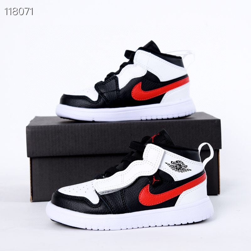 Jordan high top elastic band" white, black"