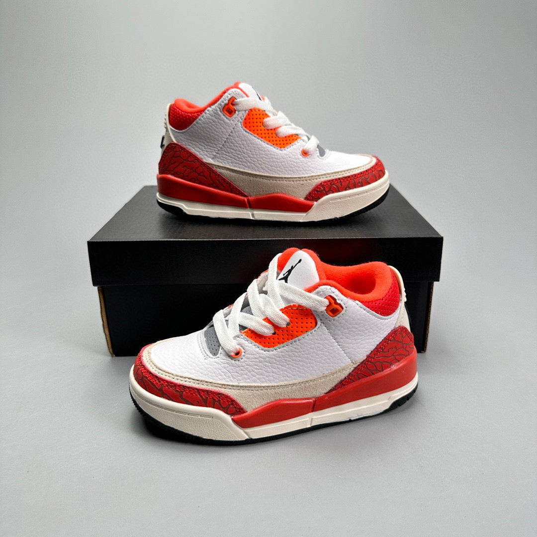 Jordan 3 children's shoes" white, red"