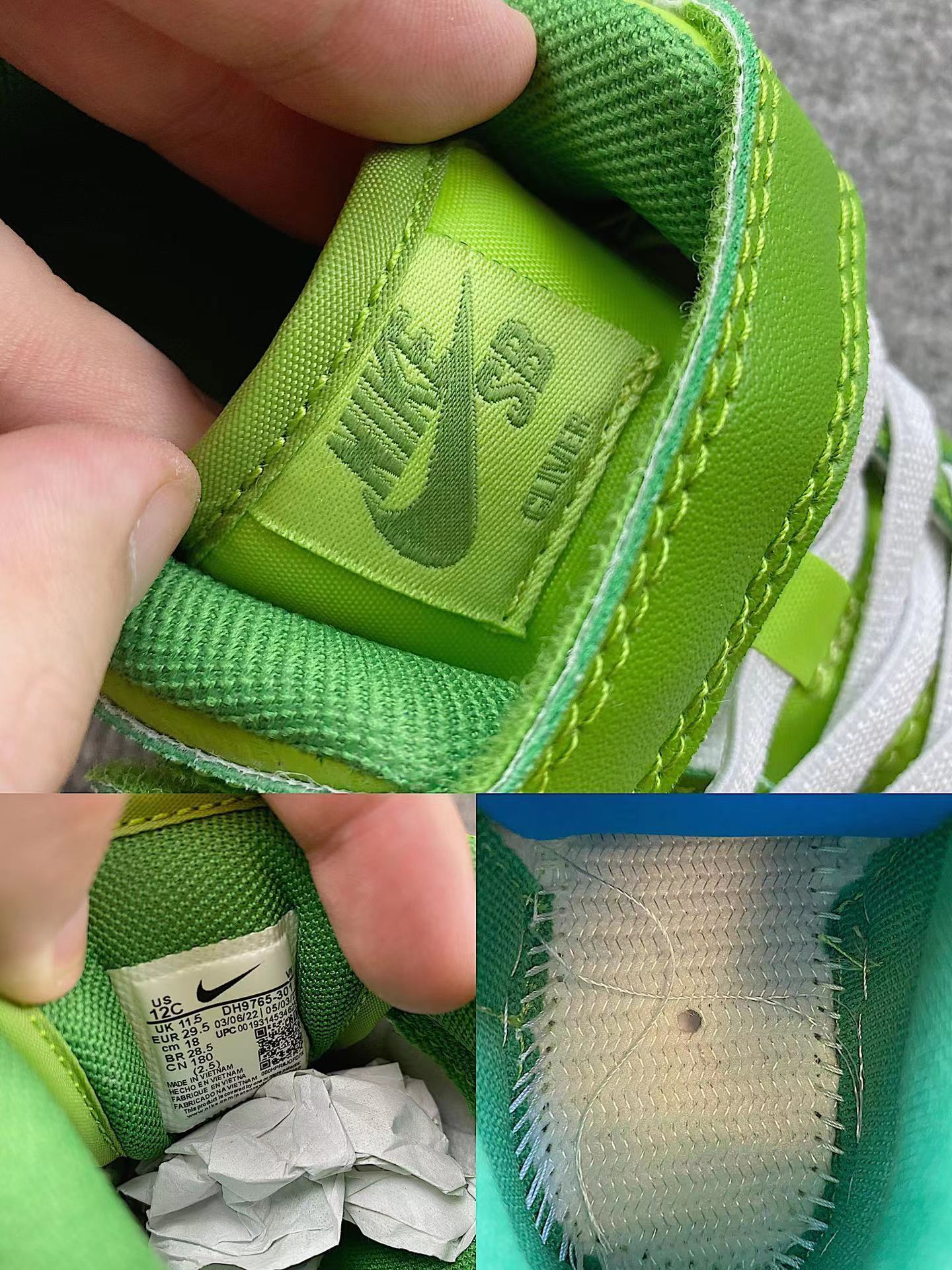 SB Velcro children's shoes" Green"