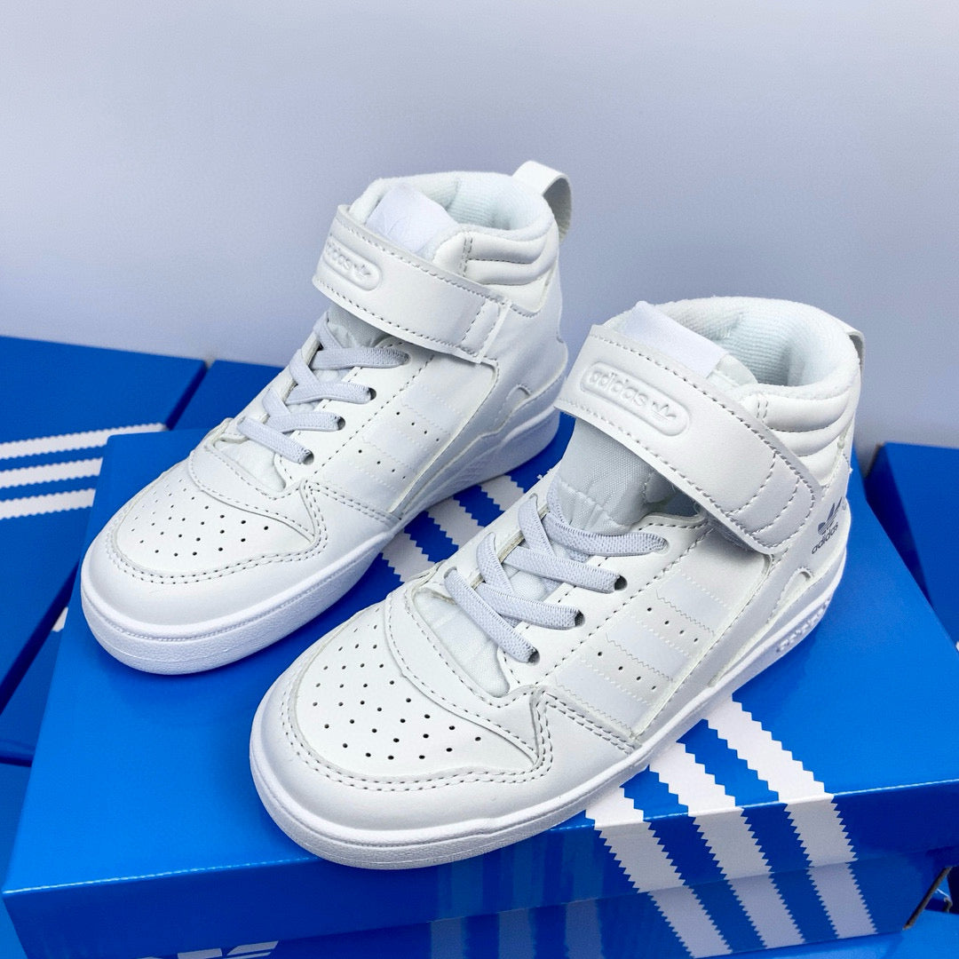 Adidas 84 high-top children's shoes" white"