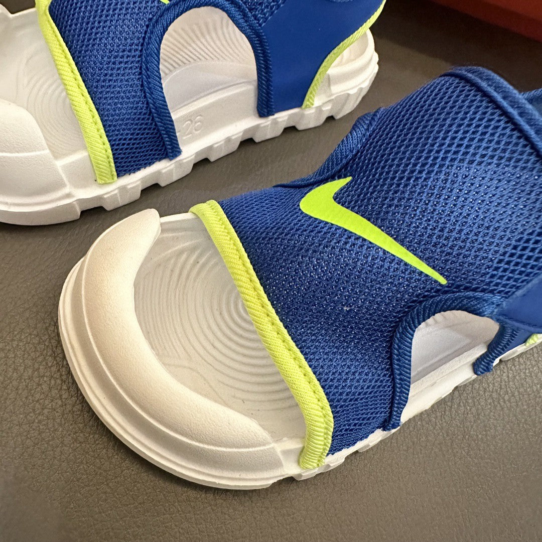 NK cute little closed toe mesh sandals" blue"