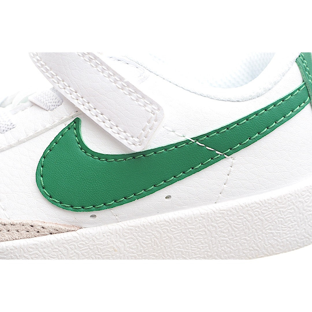 Trail Blazers Velcro Low-Top Kids Sneakers" white, green"