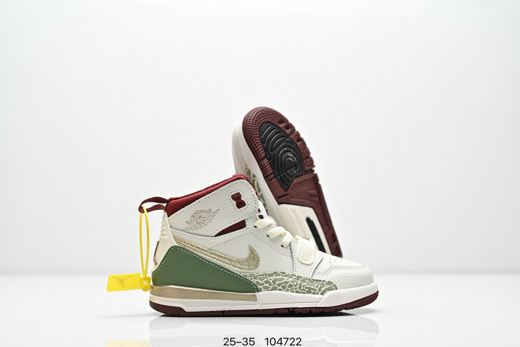 Jordan 312 children's shoes"  light cream, & olive green"